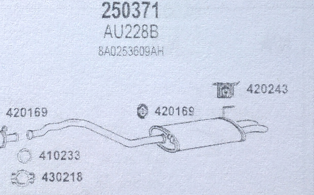 TOBA ESAPAMENT Finala AUDI 80, 1,9 TD, TDI, 91-95