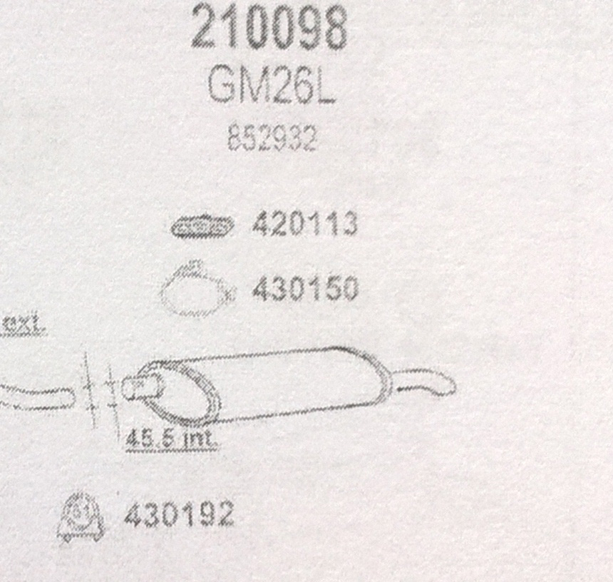 TOBA ESAPAMENT Finala OPEL ASTRA, 1,4i, Kat, Hatch., 94-95