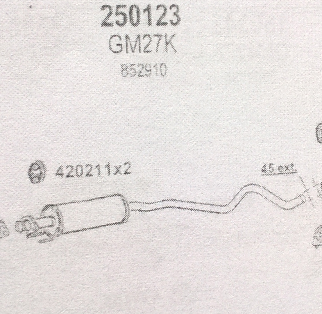 TOBA ESAPAMENT Intermediara OPEL ASTRA, 1,6, GT, Hatch., 92-93