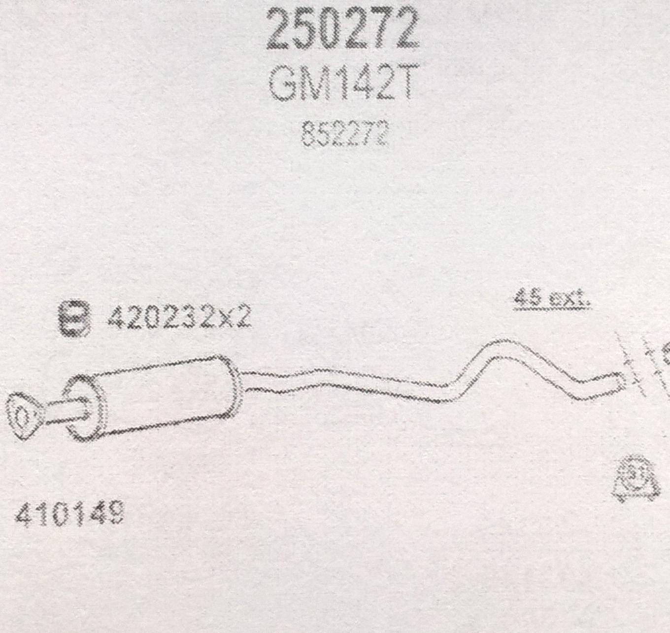 TOBA ESAPAMENT Intermediara OPEL KADETT E, 1,4i, Kat, 84-91