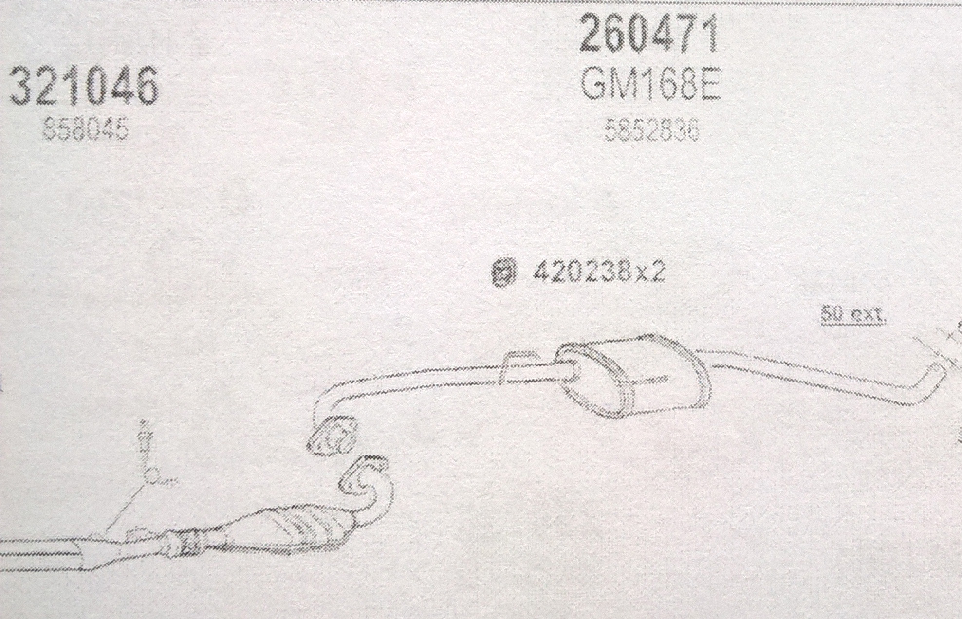TOBA ESAPAMENT Intermediara OPEL OMEGA B, 2,0i, Kat, 94-