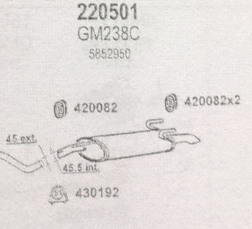 TOBA ESAPAMENT Finala OPEL ASTRA, 1,6i, Estate-Van, 93-95