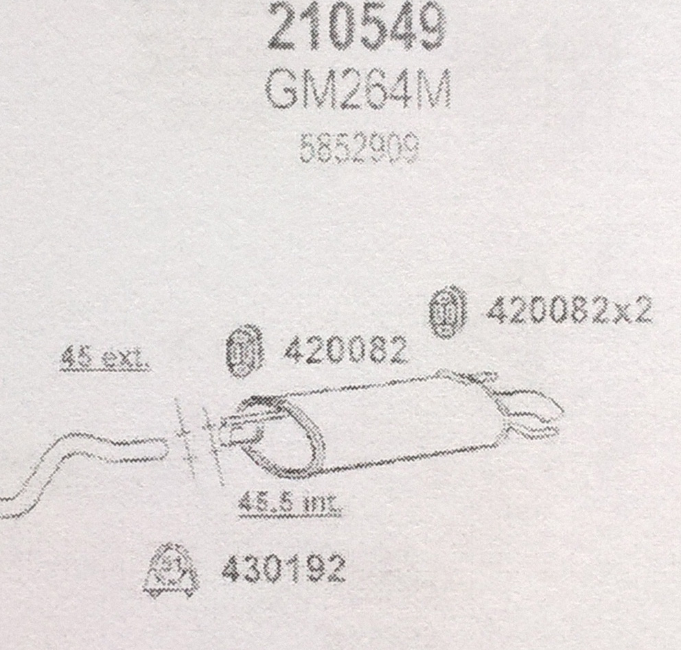 TOBA ESAPAMENT Finala OPEL ASTRA A, 1,4i, Kat, 96-98