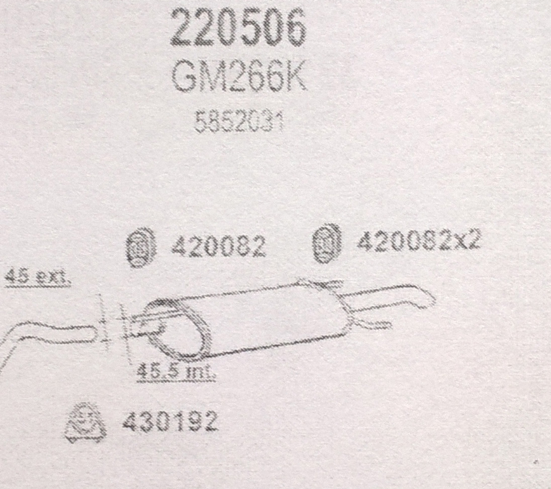 TOBA ESAPAMENT Finala OPEL ASTRA A, 1,4i, 96-98