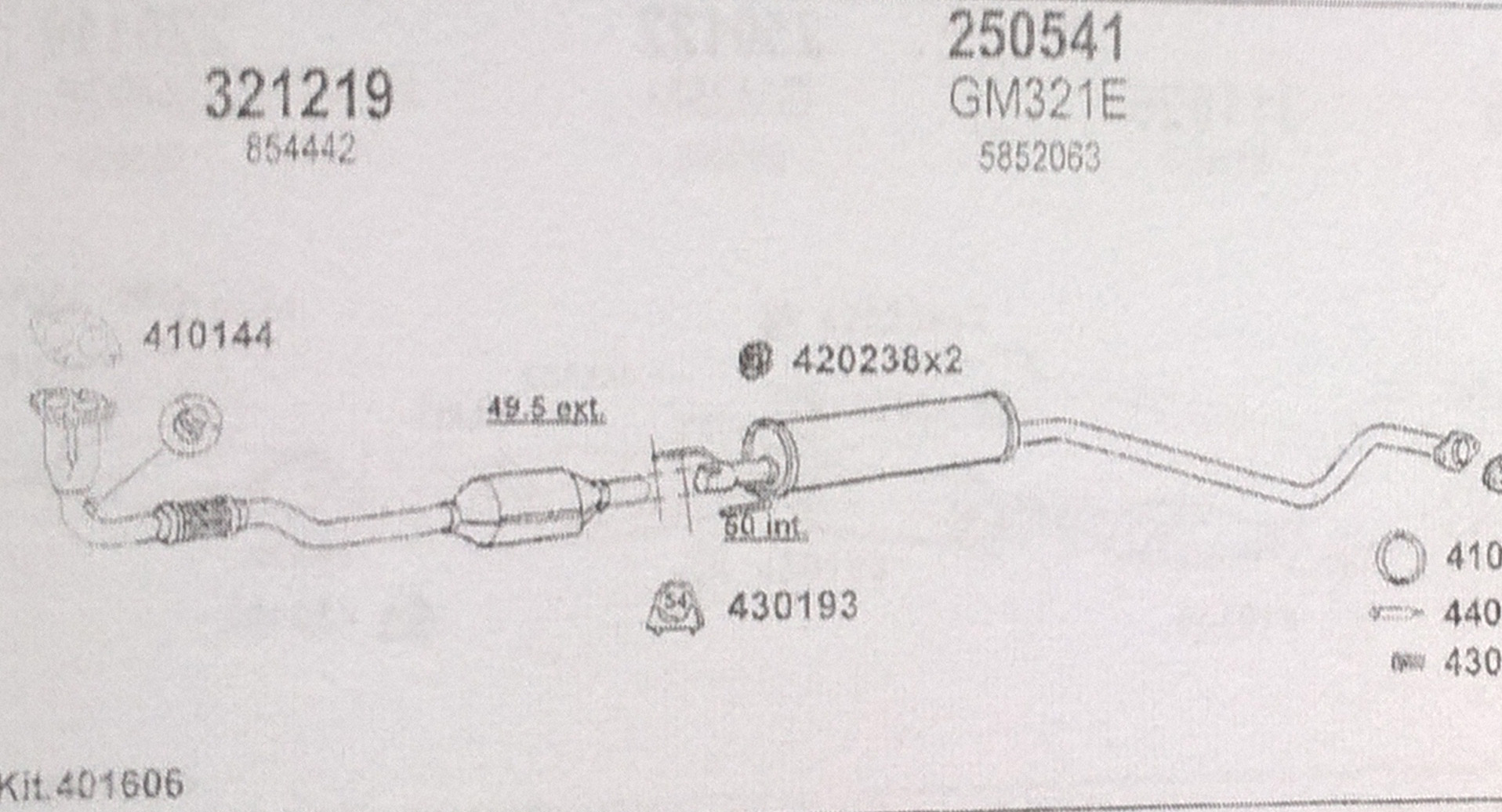 TOBA ESAPAMENT OPEL ASTRA 1.4i CAT 16V HATCHBACK 1998-