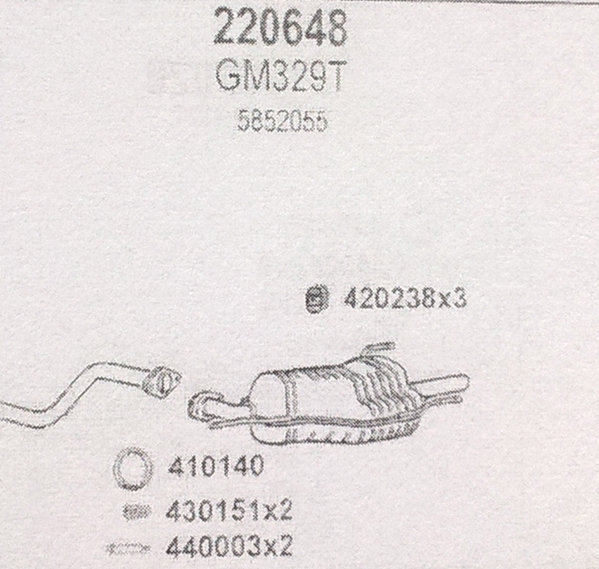 TOBA ESAPAMENT FINALA OPEL ASTRA1.6i,kat.2001-