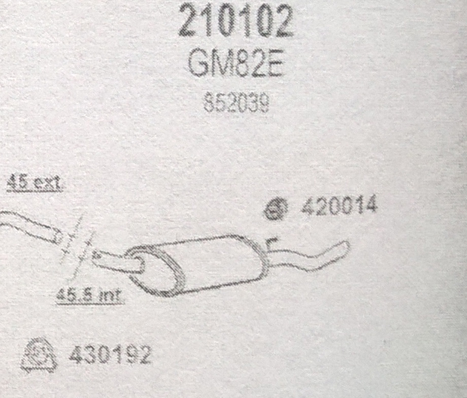 TOBA ESAPAMENT Finala OPEL CORSA A, 1,2S, 90-92