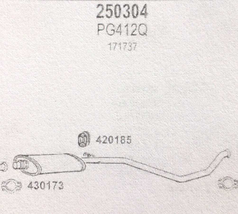 TOBA ESAPAMENT Intermediara PEUGEOT 306, 1,4i, 94-