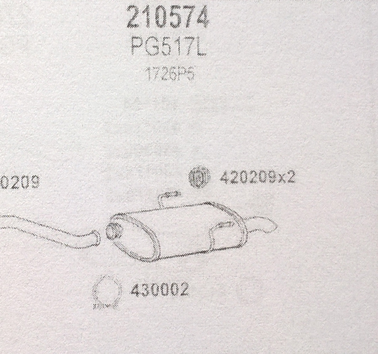 TOBA ESAPAMENT Finala PEUGEOT 406, 1,9 TD, 97-98
