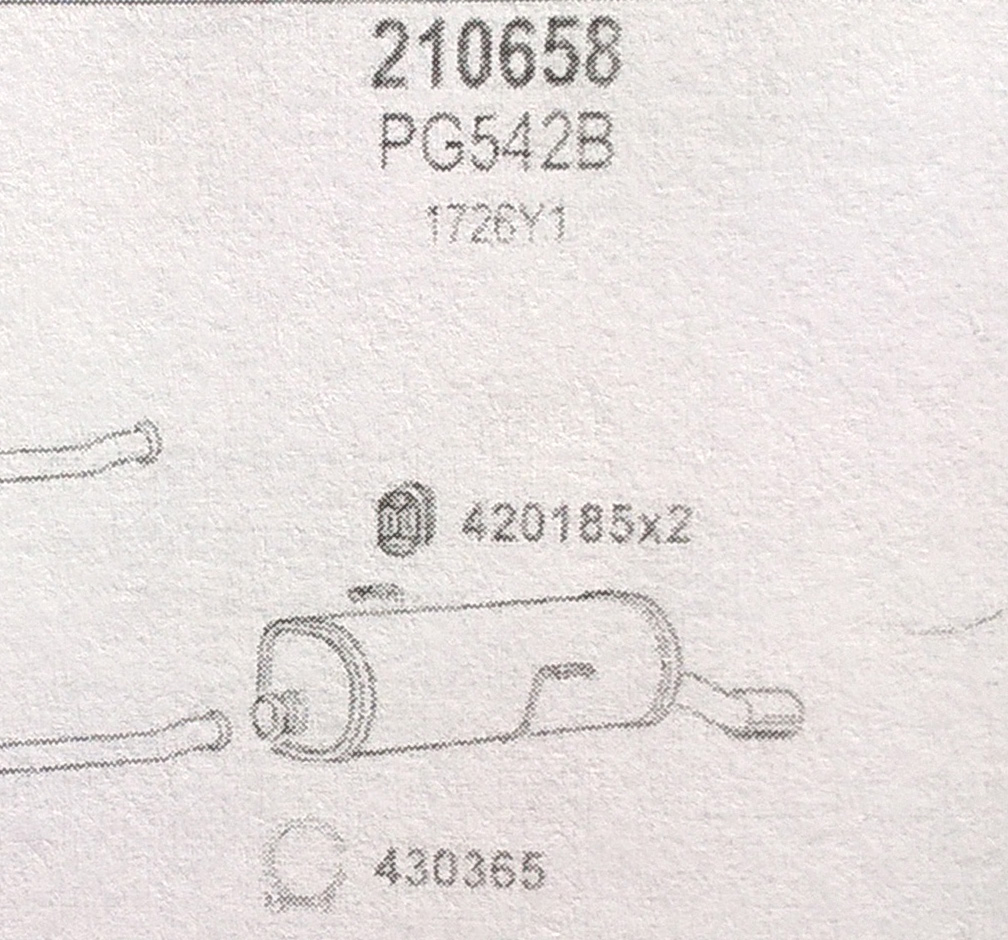 TOBA ESAPAMENT Finala PEUGEOT 206, 1,4i, Kat, 98-