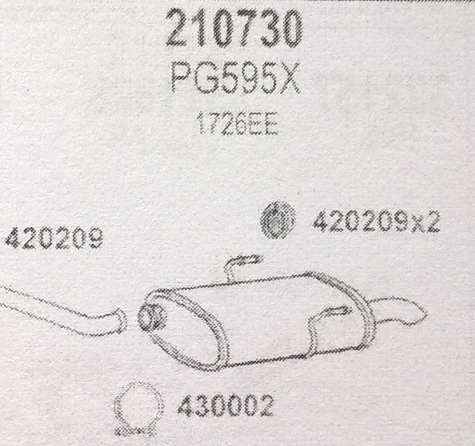 TOBA ESAPAMENT Finala Peugeot 406 2.0HDi 1999-2000