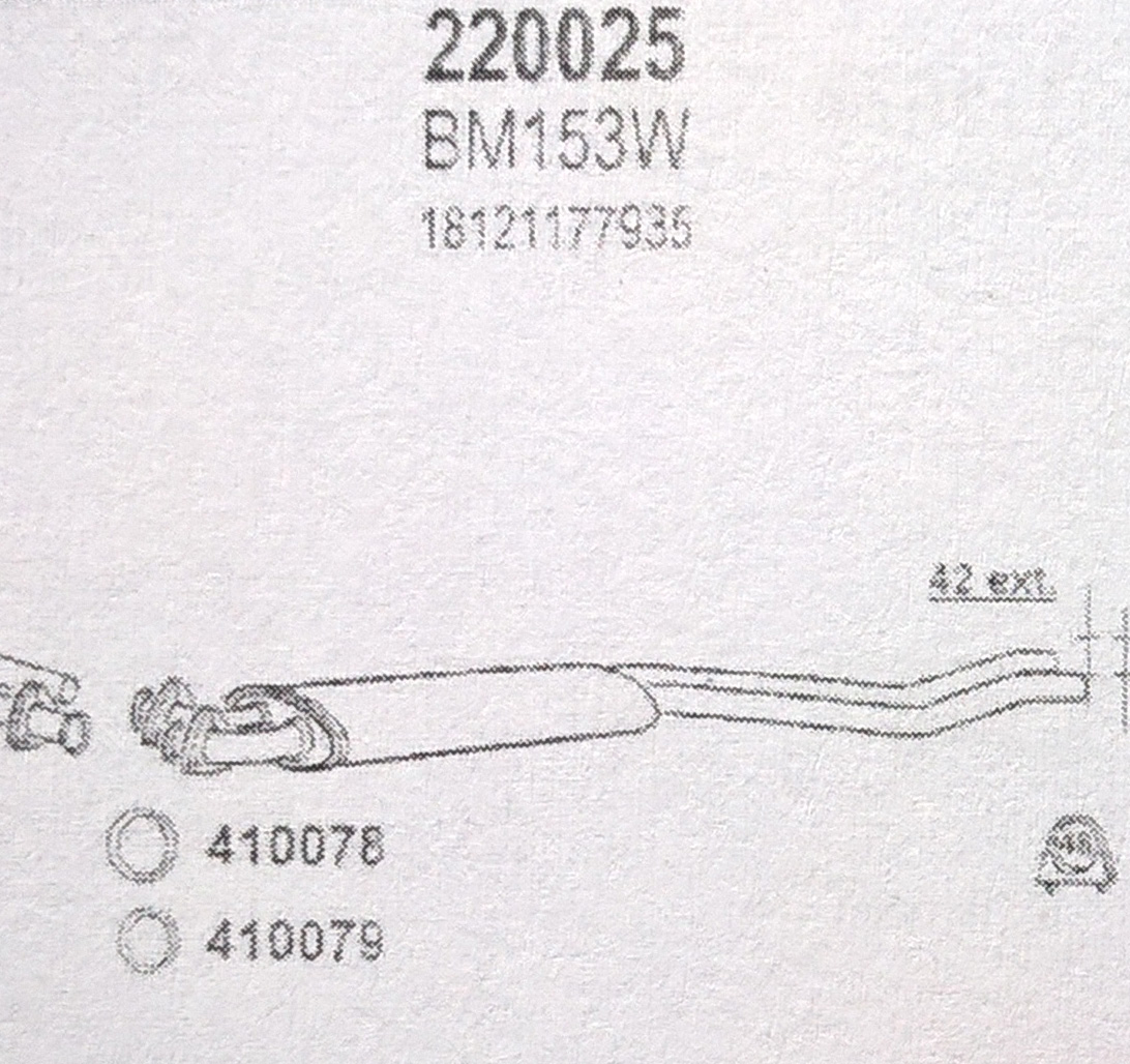 TOBA ESAPAMENT Intermediara BMW 323i, E30, 2,3, 83-85