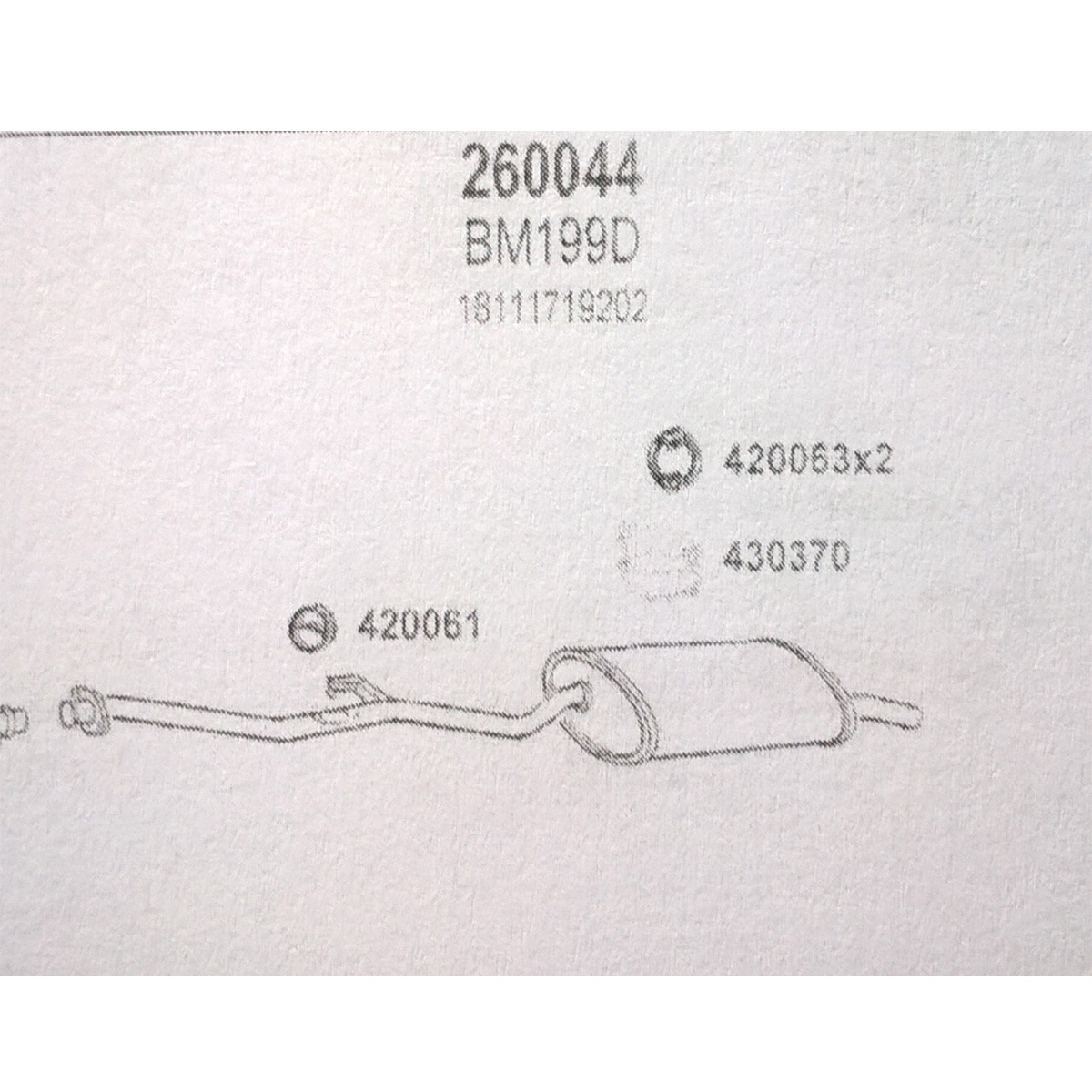 TOBA ESAPAMENT Finala BMW 318i, E30, 1,8, 87-91