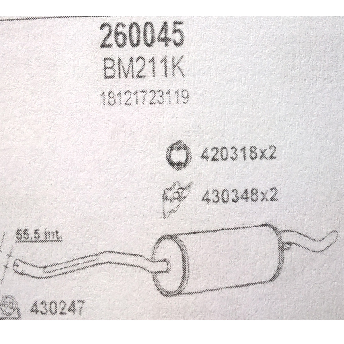 TOBA ESAPAMENT Finala BMW520i, E34, 2,0, 88-90