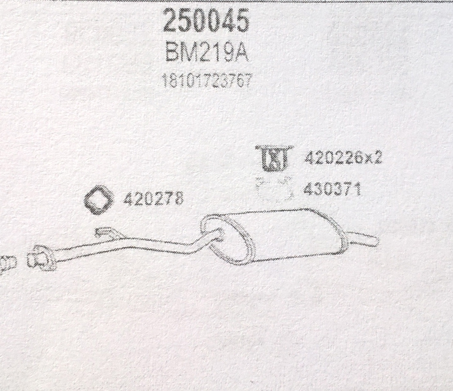 TOBA ESAPAMENT Finala BMW 316i, E36, 1,6, 90-93