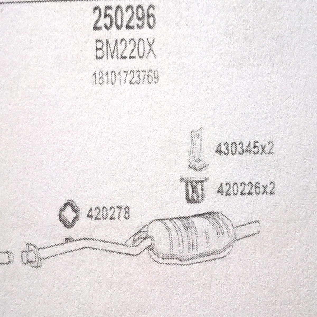 TOBA ESAPAMENT Finala BMW 318i, 1,8, 90-96