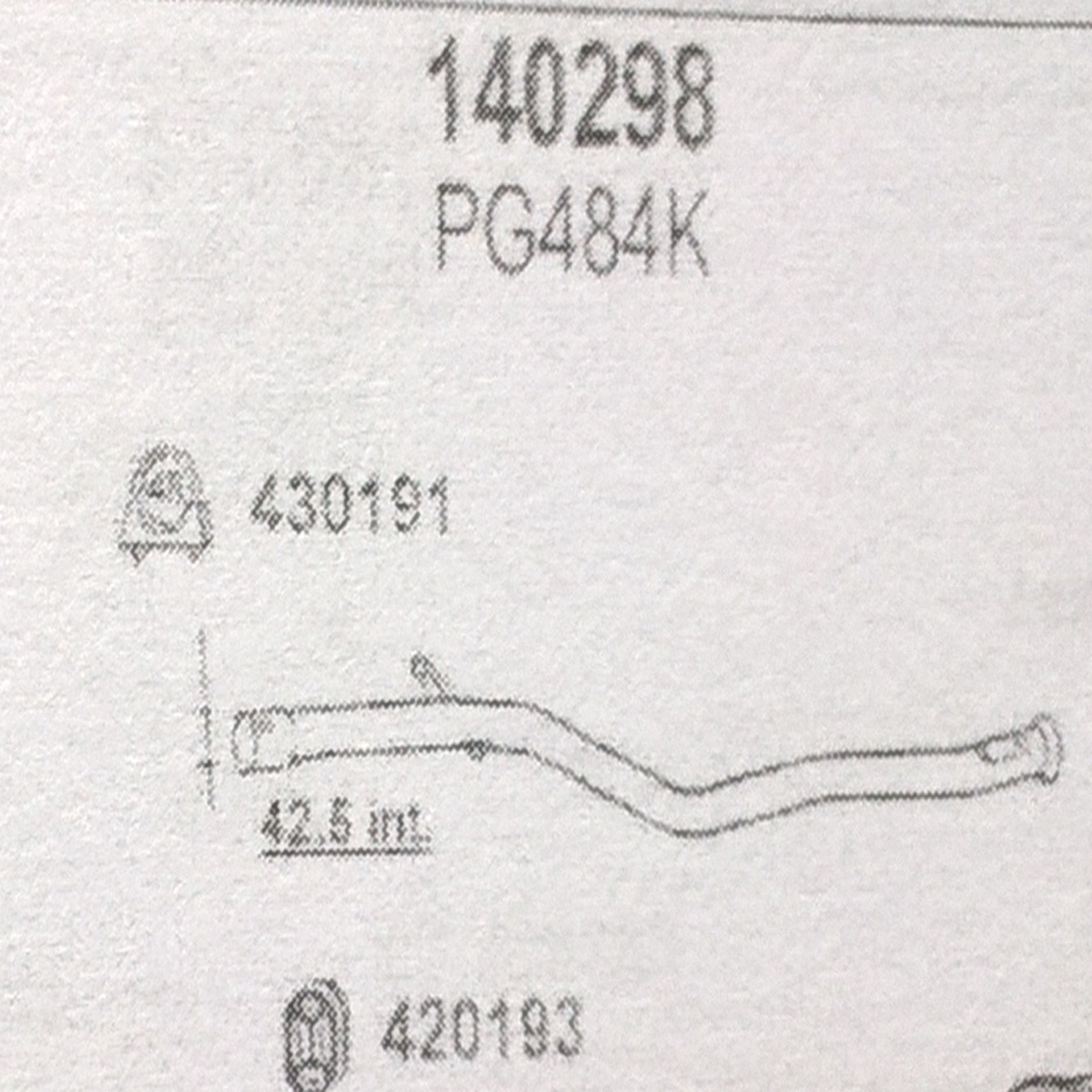 TOBA ESAPAMENT Teava intermediara PEUGEOT 106, 1,0i, Kat, 95-