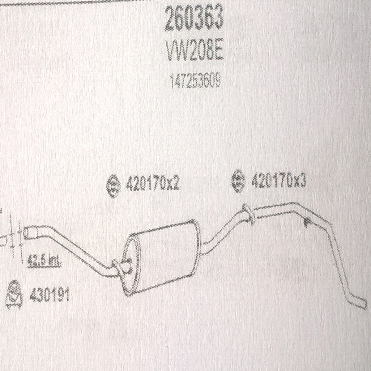 TOBA ESAPAMENT Finala VOLKSWAGEN CADDY, 1,6, 85-92