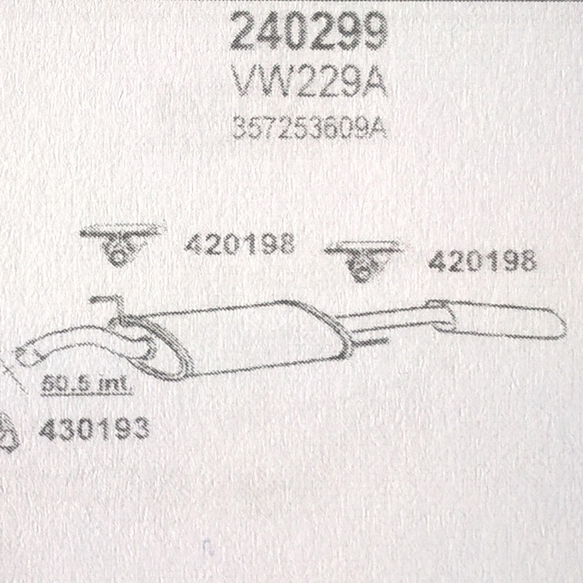 TOBA ESAPAMENT Finala VOLKSWAGEN PASSAT III, 1,8, 88-92