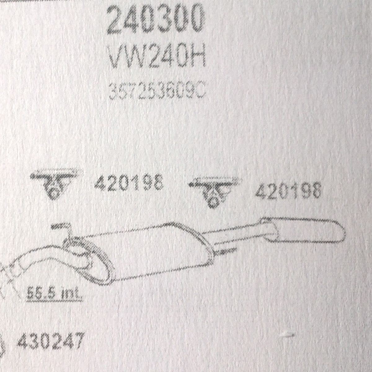 TOBA ESAPAMENT Finala VOLKSWAGEN PASSAT III, 1,8, 88-90