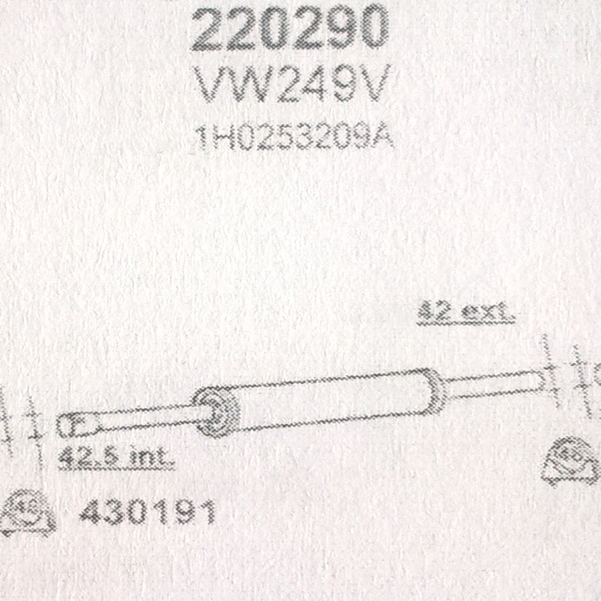TOBA ESAPAMENT Intermediara VOLKSWAGEN GOLF III, 1,4i, Kat, 94-95