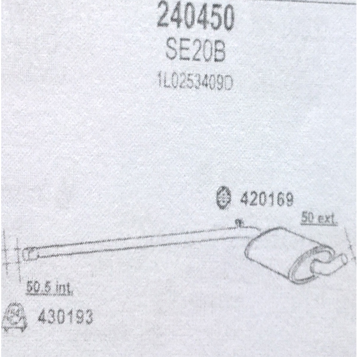 TOBA ESAPAMENT Intermediara SEAT TOLEDO, 1,8i, 91-92