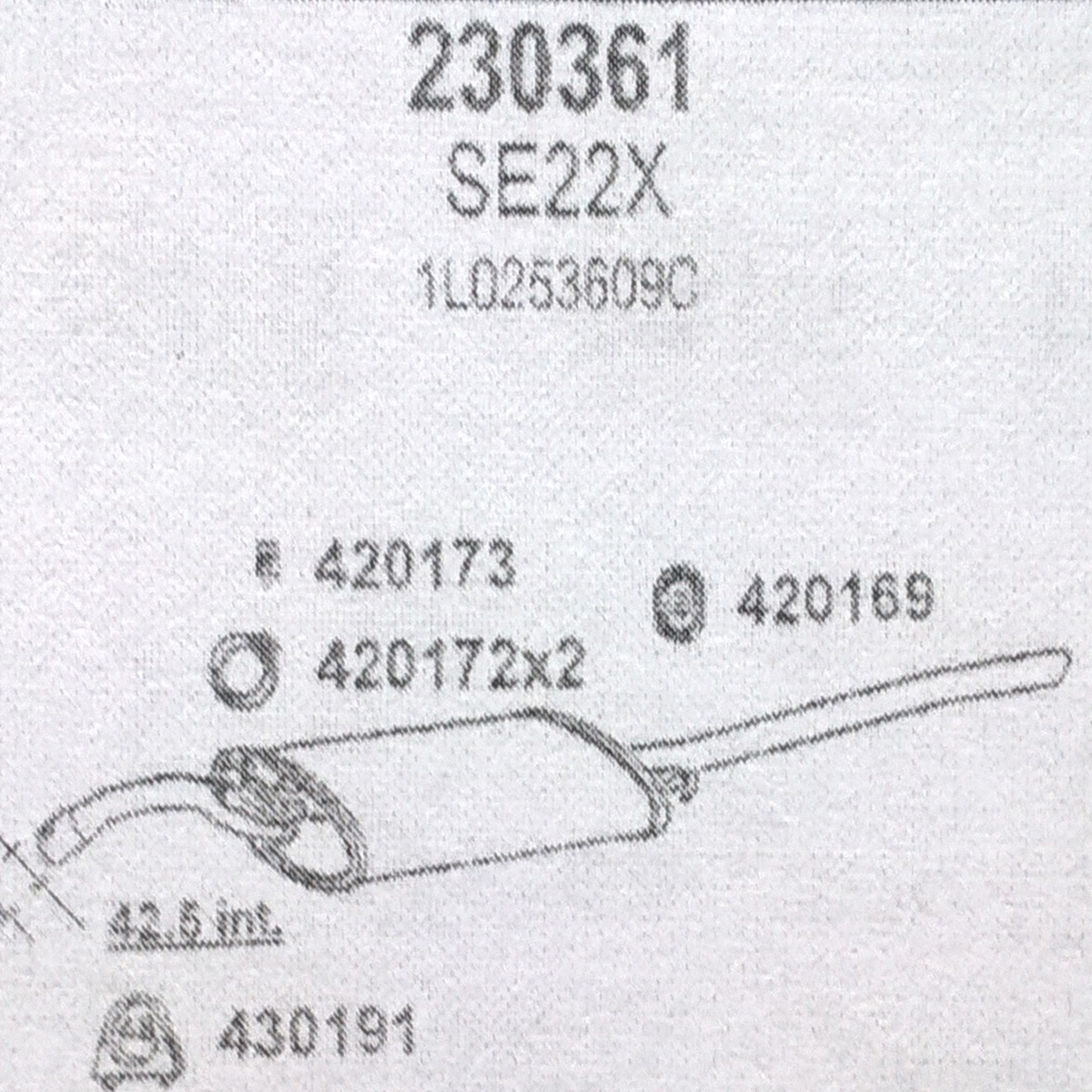 TOBA ESAPAMENT Finala SEAT TOLEDO, 1,6i, Kat, 93-95