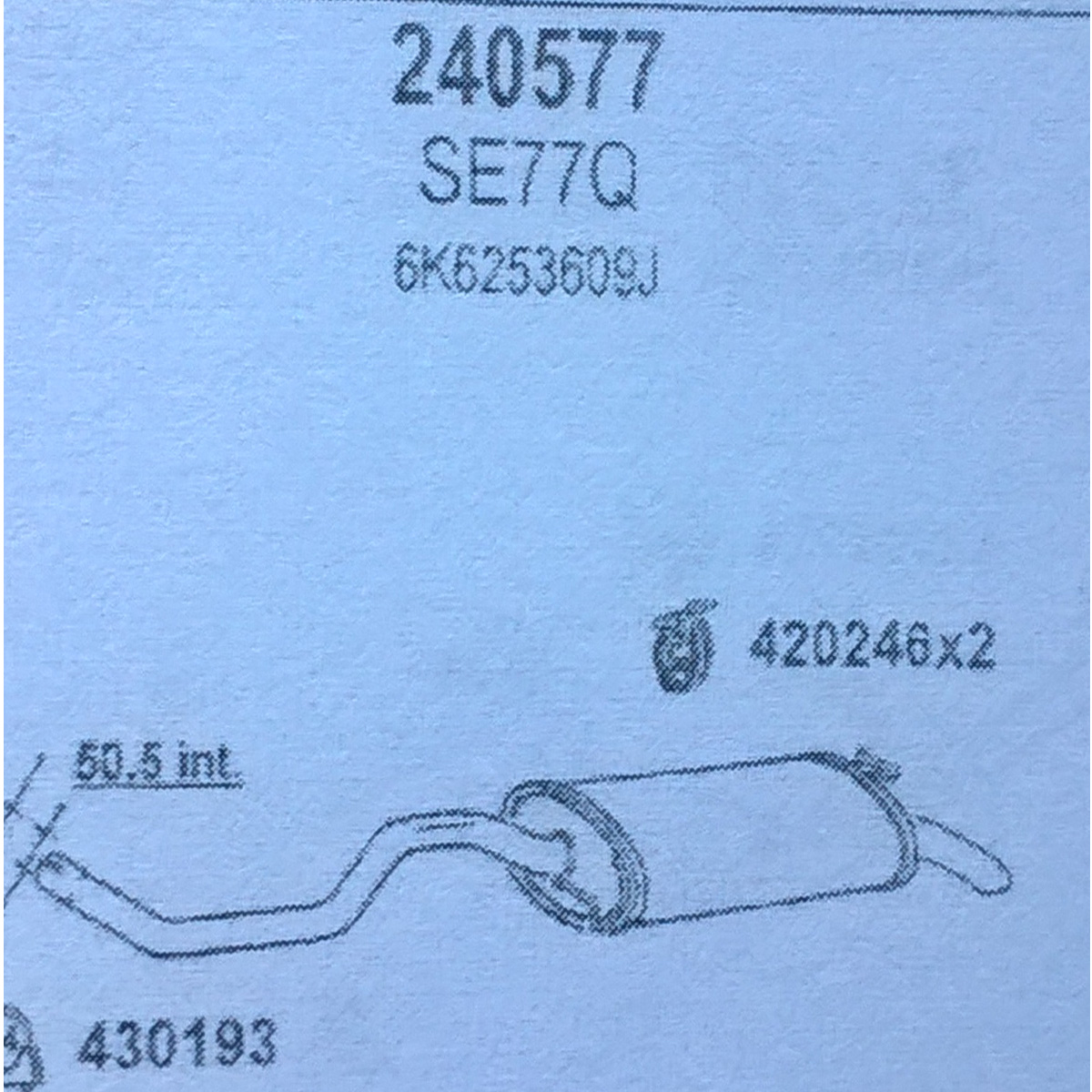 TOBA ESAPAMENT Finala SEAT IBIZA, 1,6i, Kat, 96-