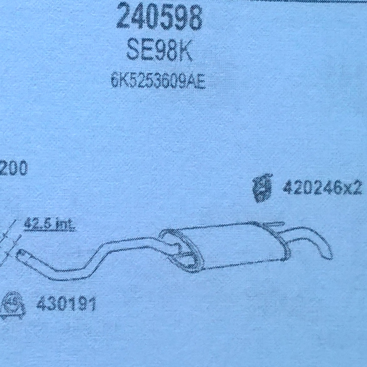 TOBA ESAPAMENT Finala SEAT CORDOBA, 1,4i, Kat, 97-99