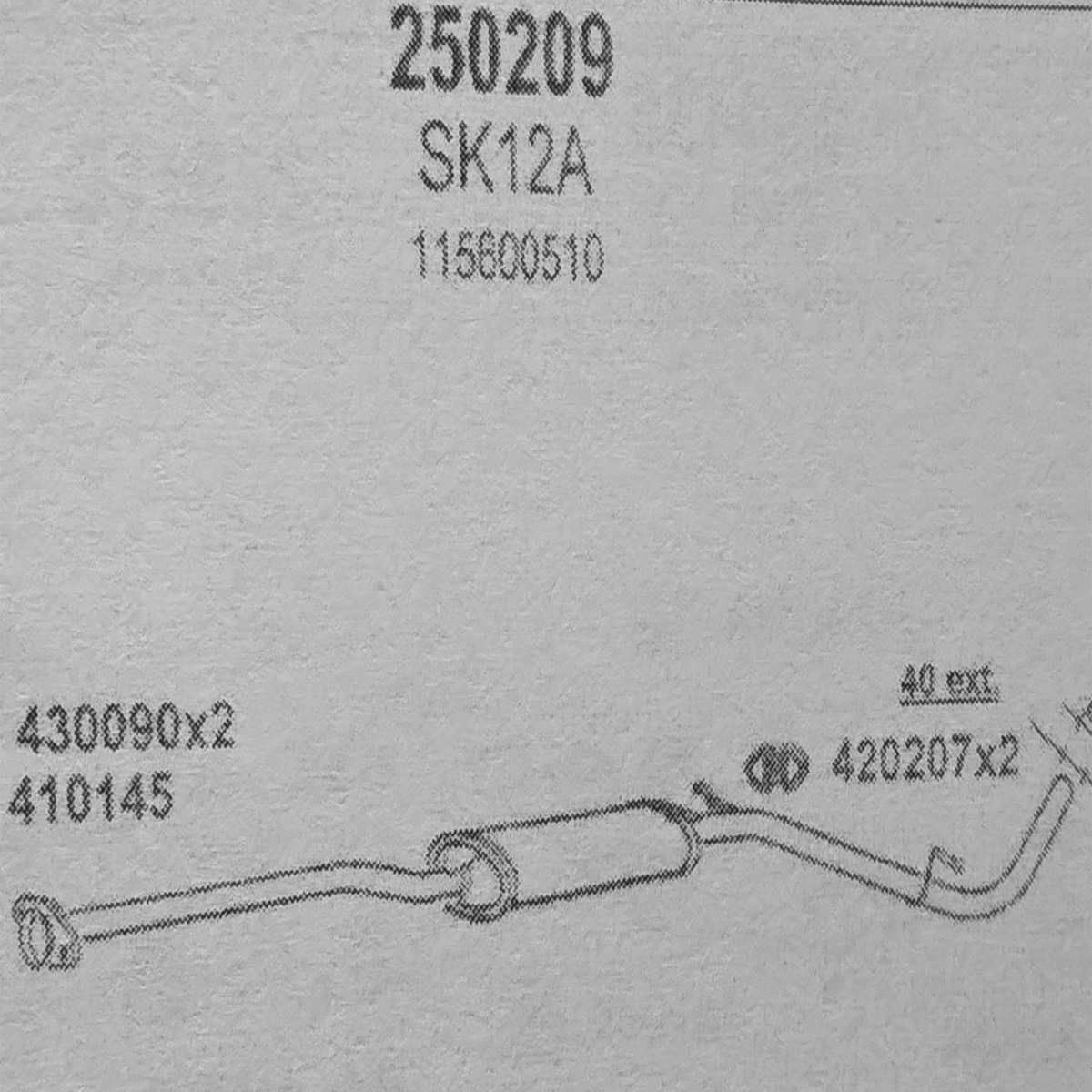 TOBA ESAPAMENT Intermediara SKODA FAVORIT, 1,3, 136L, 89-91