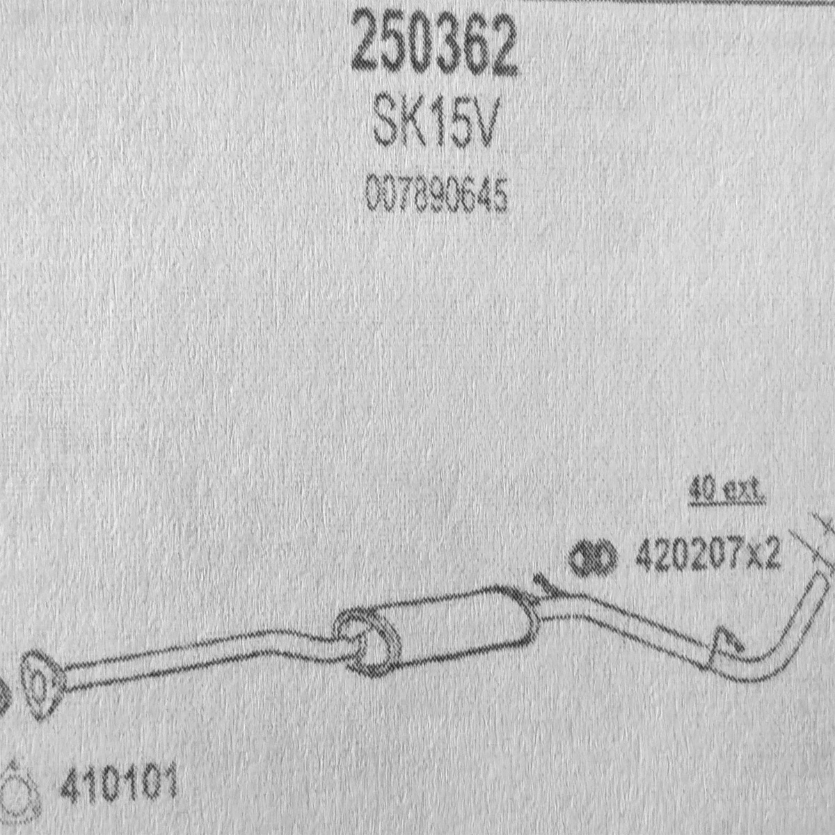 TOBA ESAPAMENT Intermediara SKODA FAVORIT, ,1,3i, Kat, 89-