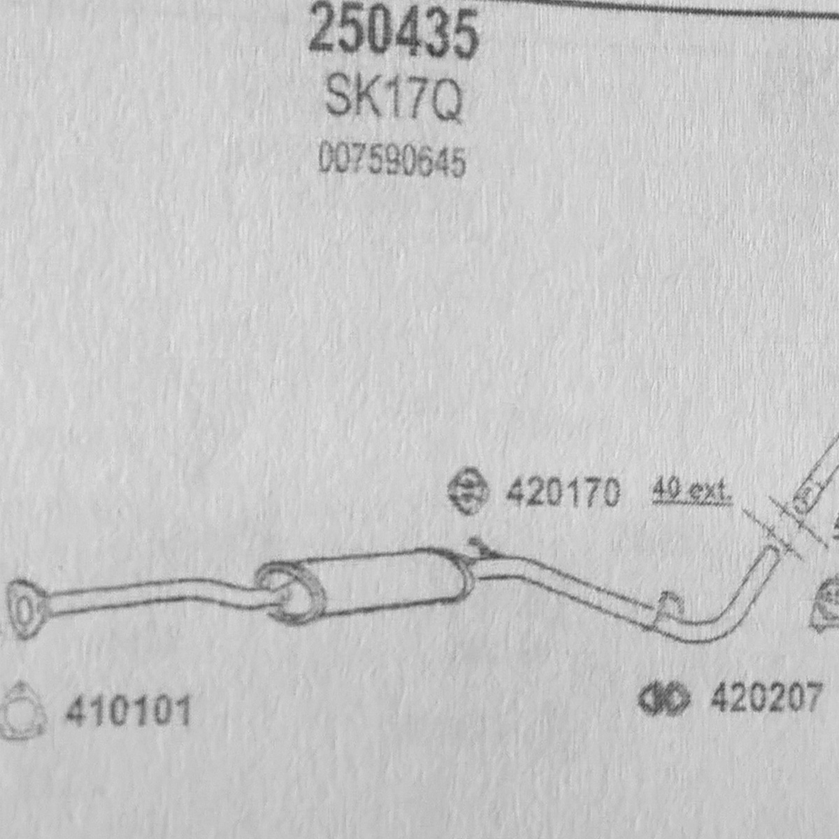 TOBA ESAPAMENT Intermediara SKODA FELICIA, 1,3i, Kat, 95-