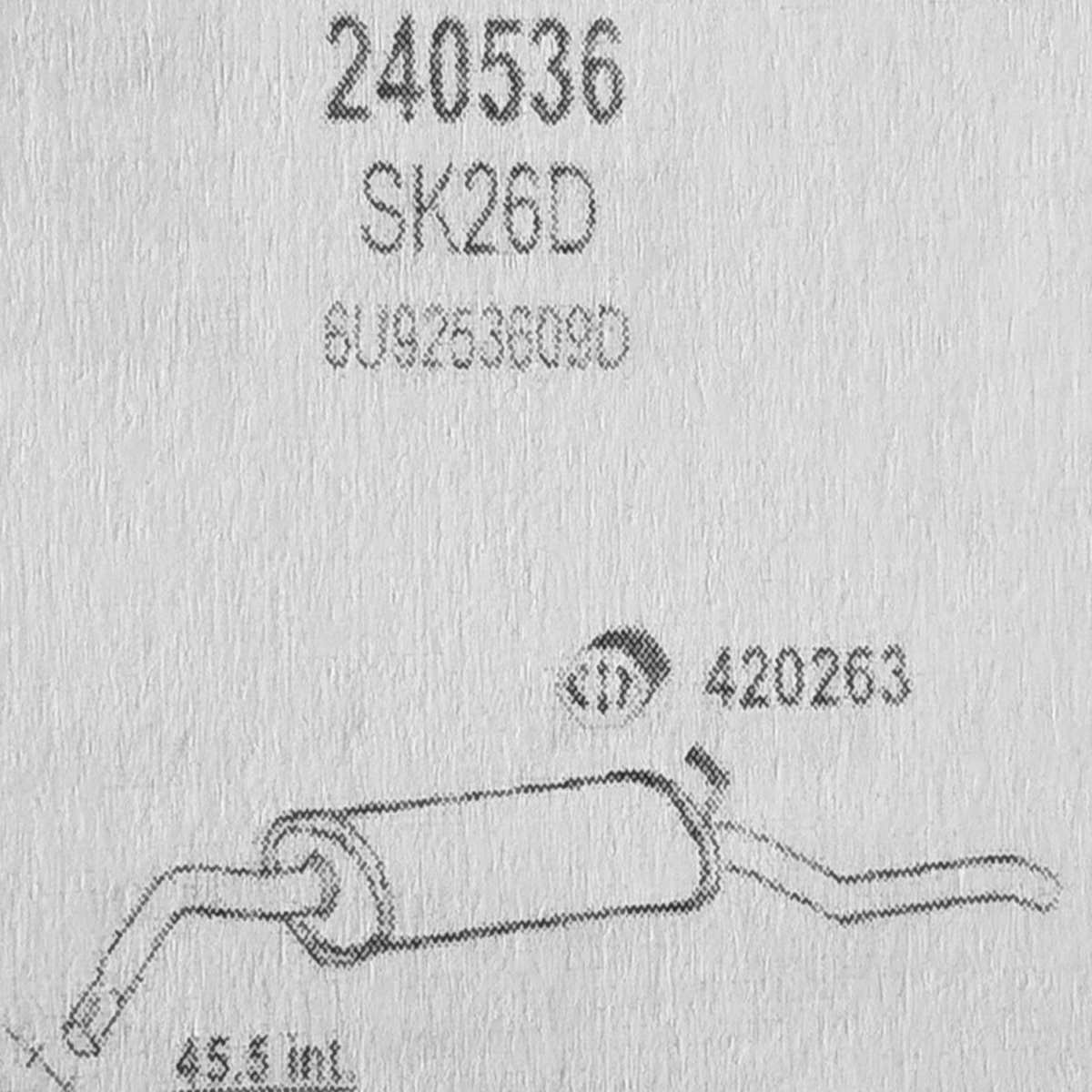 TOBA ESAPAMENT Finala SKODA FELICIA, 1,9 D, Kat, 97-