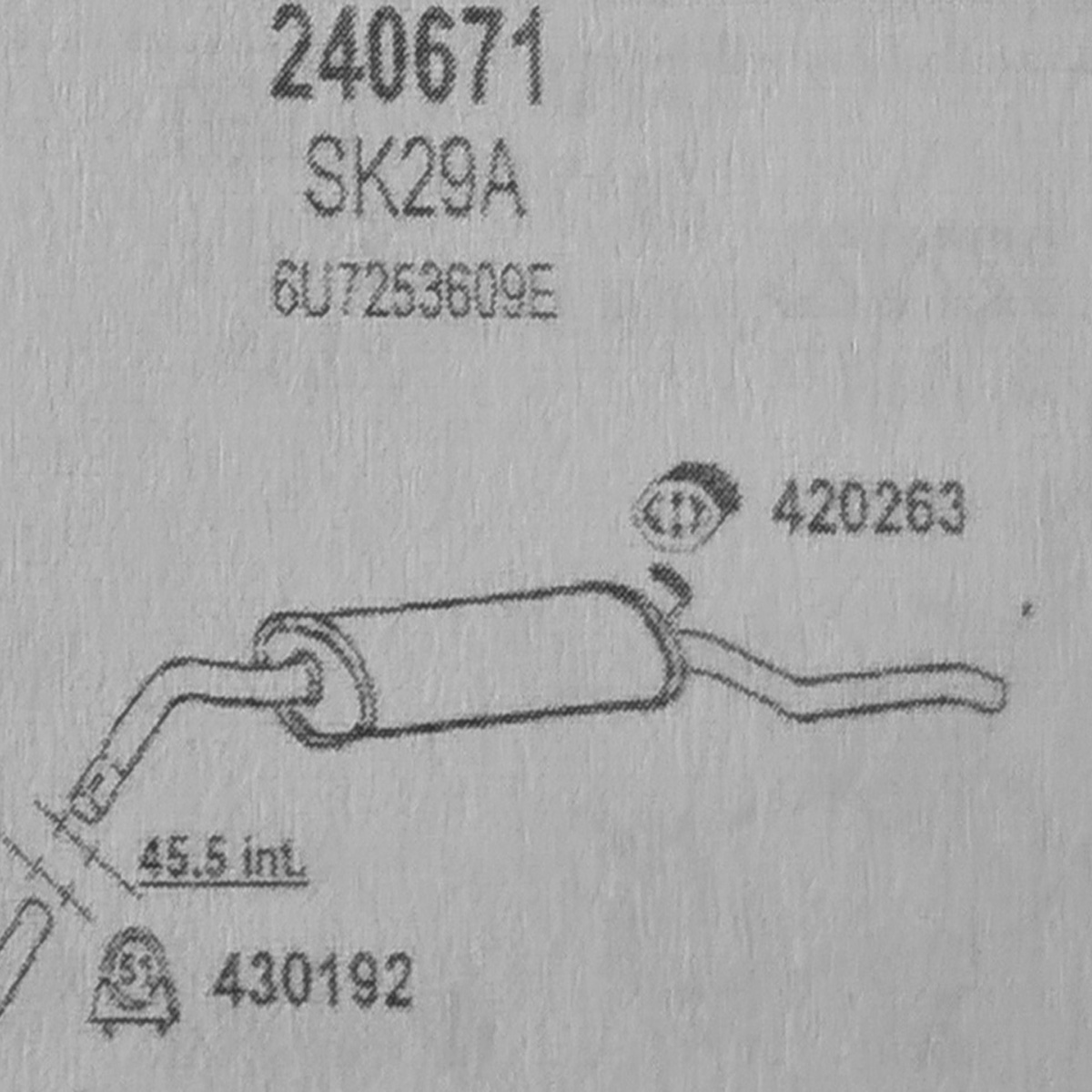 TOBA ESAPAMENT Finala SKODA PICK UP, 1,9 D, Kat, 96-