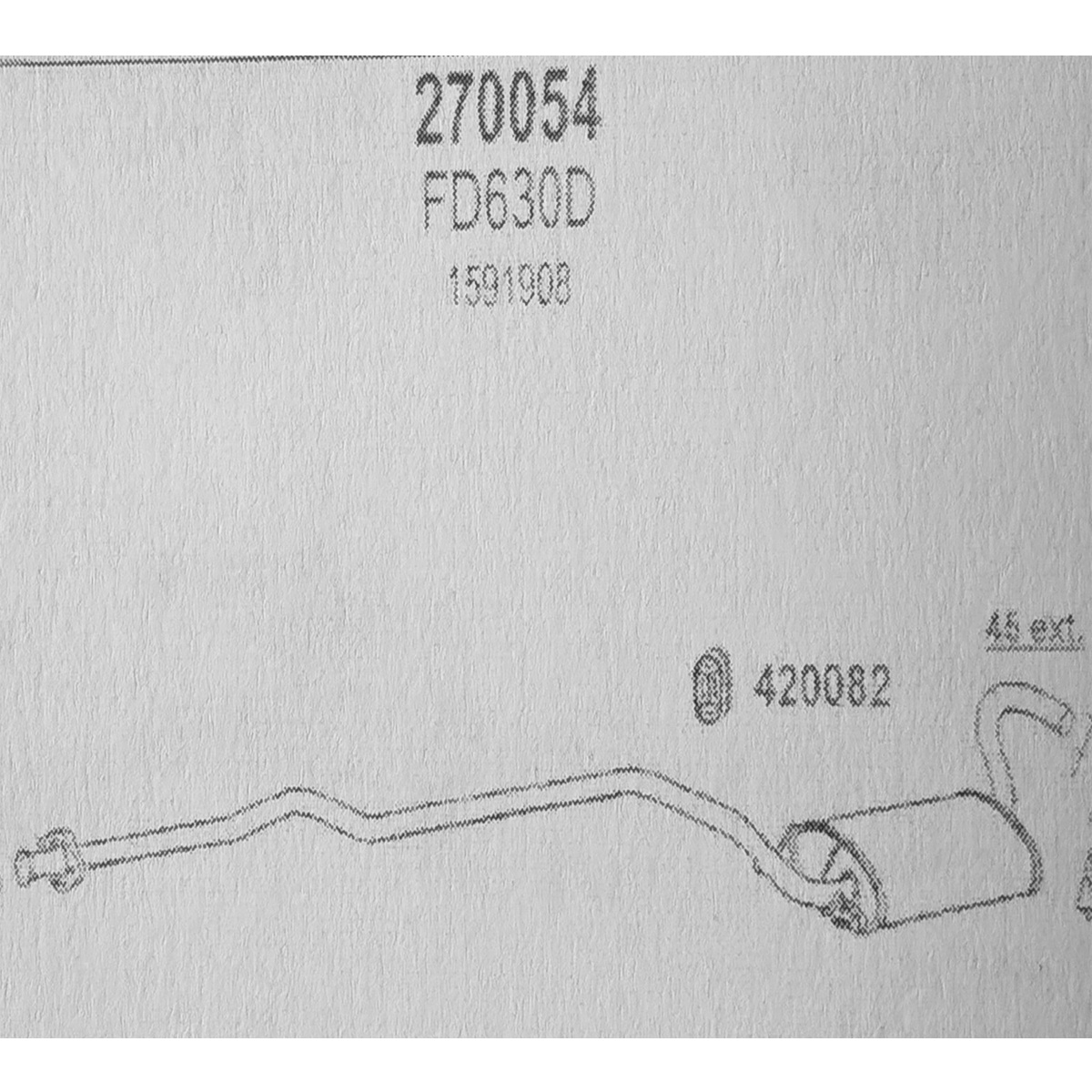 TOBA ESAPAMENT Intermediara FORD ESCORT III, 1,3, 80-83