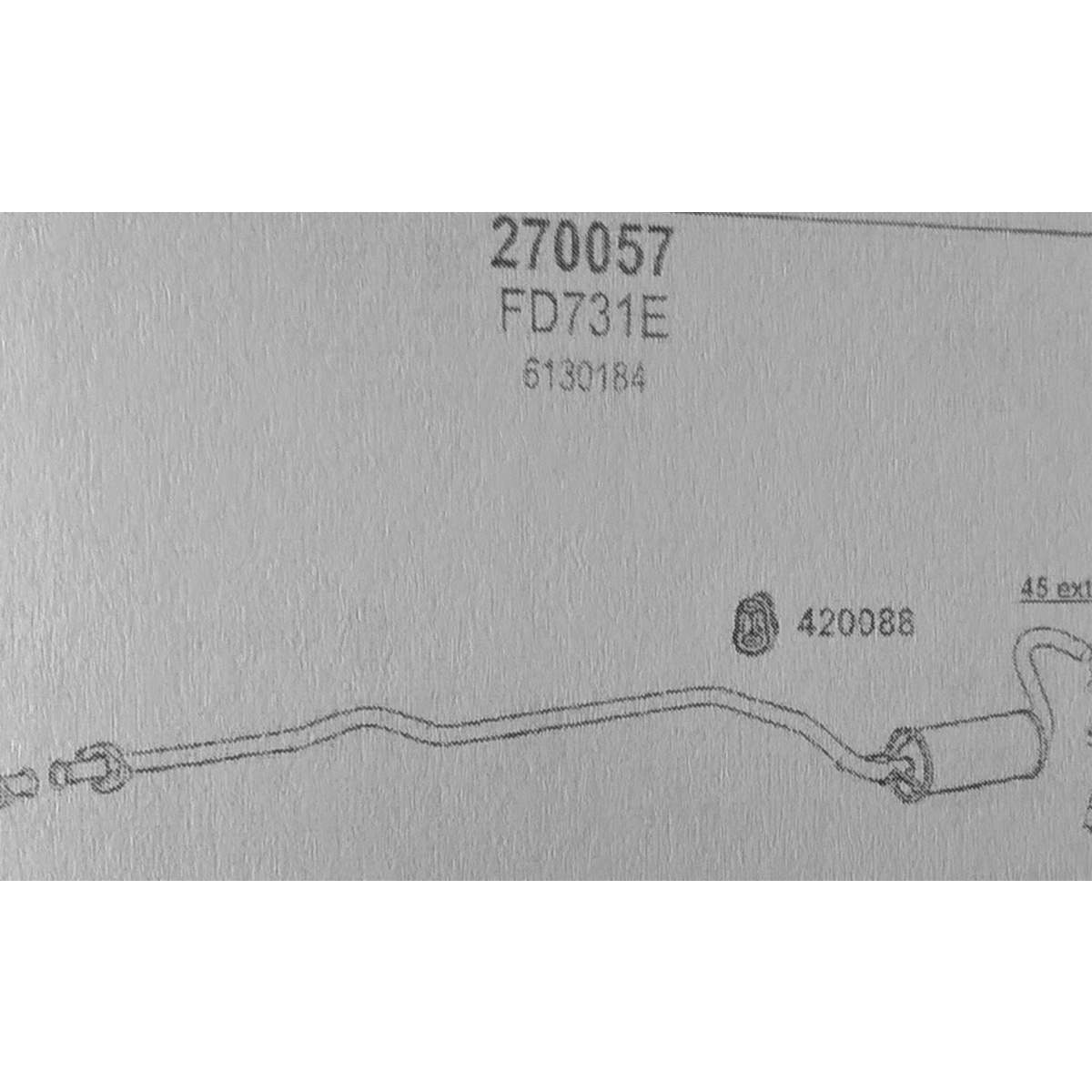 TOBA ESAPAMENT Intermediara FORD ESCORT III, 1,3, 1,6, LX, 84-87