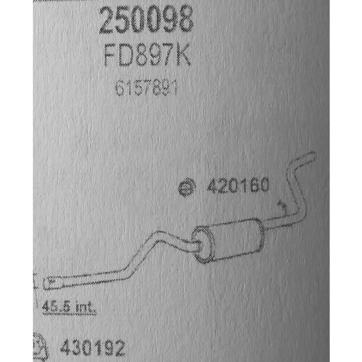 TOBA ESAPAMENT Finala FORD TRANSIT, 1,6, 2,0, 80-120, 86-88