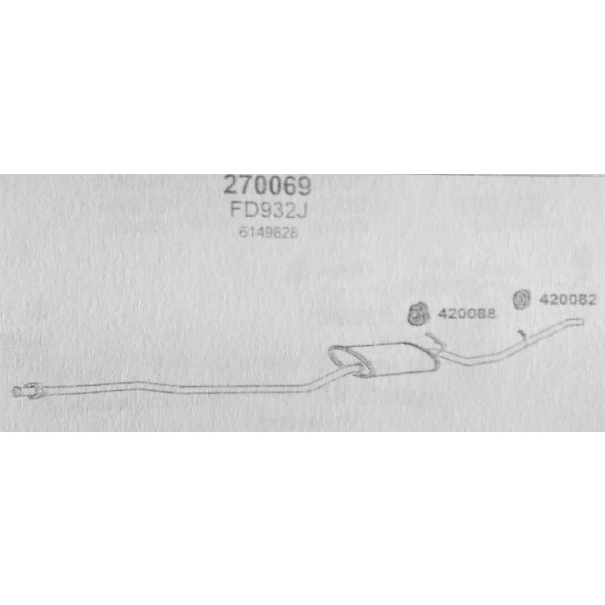 TOBA ESAPAMENT Finala FORD FIESTA II, 1,0, 1,1, 83-89