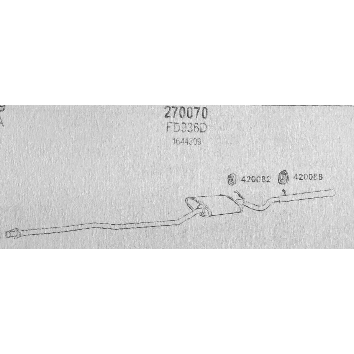 TOBA ESAPAMENT Finala FORD FIESTA II, 1,6, XR2, 84-89