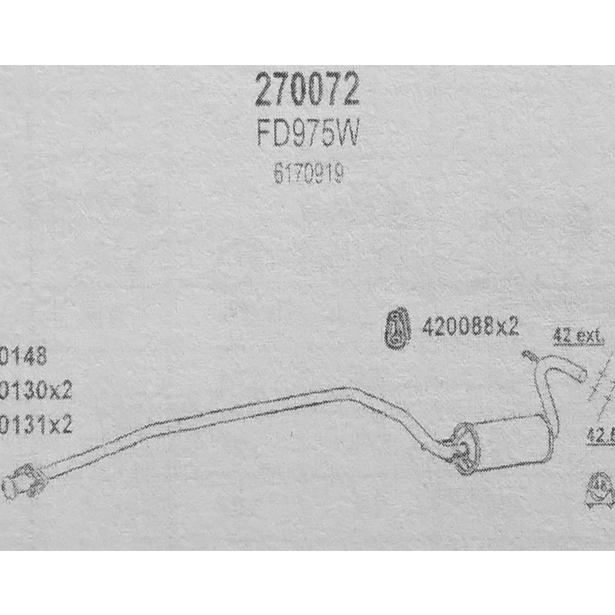 TOBA ESAPAMENT Intermediara FORD ESCORT III, 1,3, 88-90