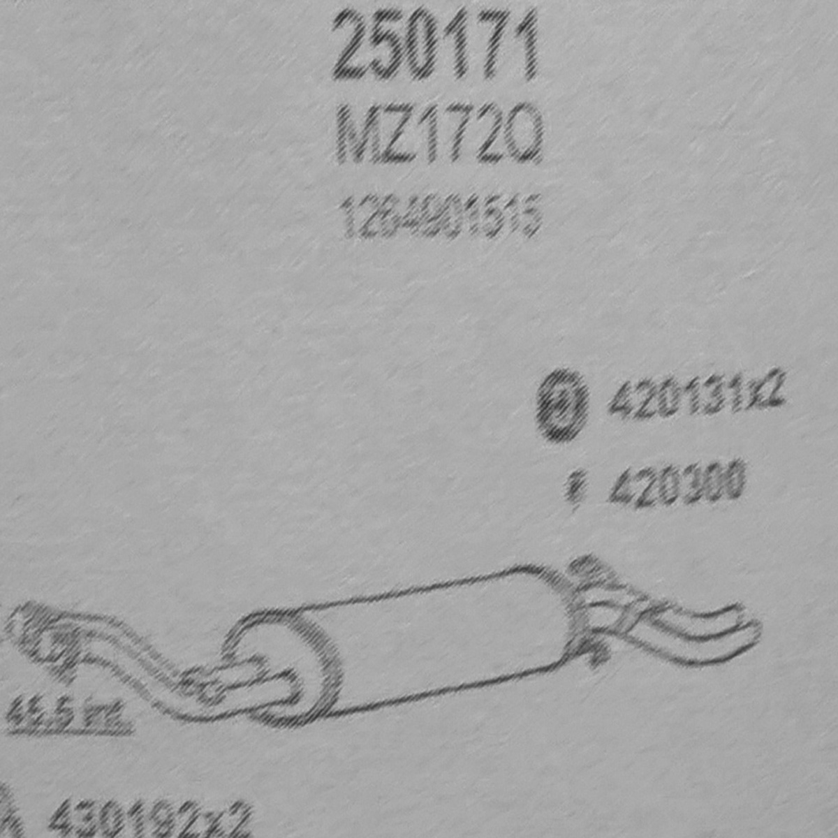 TOBA ESAPAMENT Finala MERCEDES 280 S, 280 SE, 80-85