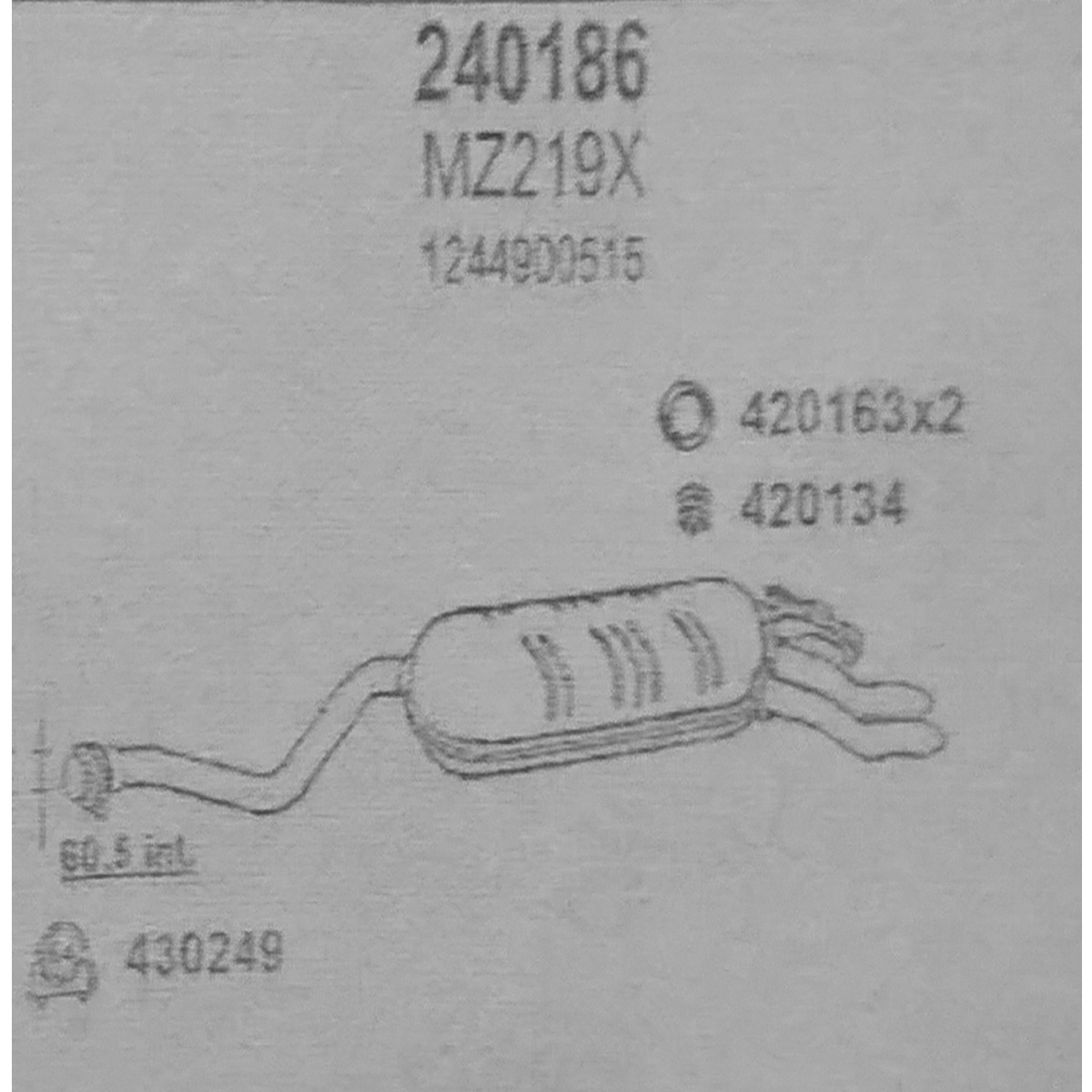 TOBA ESAPAMENT Finala MERCEDES 260E, Kat, 4-Matic, 85-