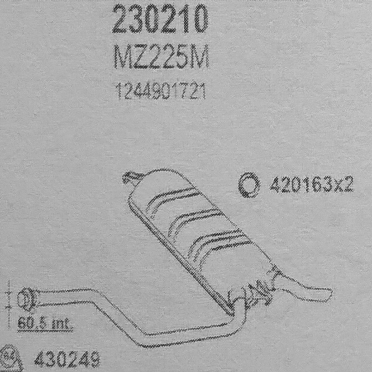 TOBA ESAPAMENT FINALA MERCEDES 300TE 3.0 1985-1992