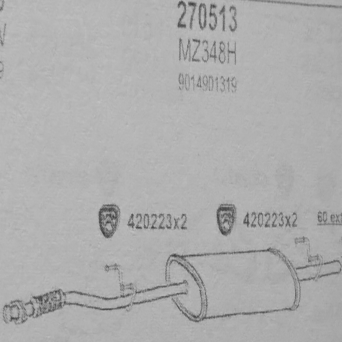 TOBA ESAPAMENT Intermediara MERCEDES SPRINTER 2,9TD, 212D, 312D, 412D, 95-