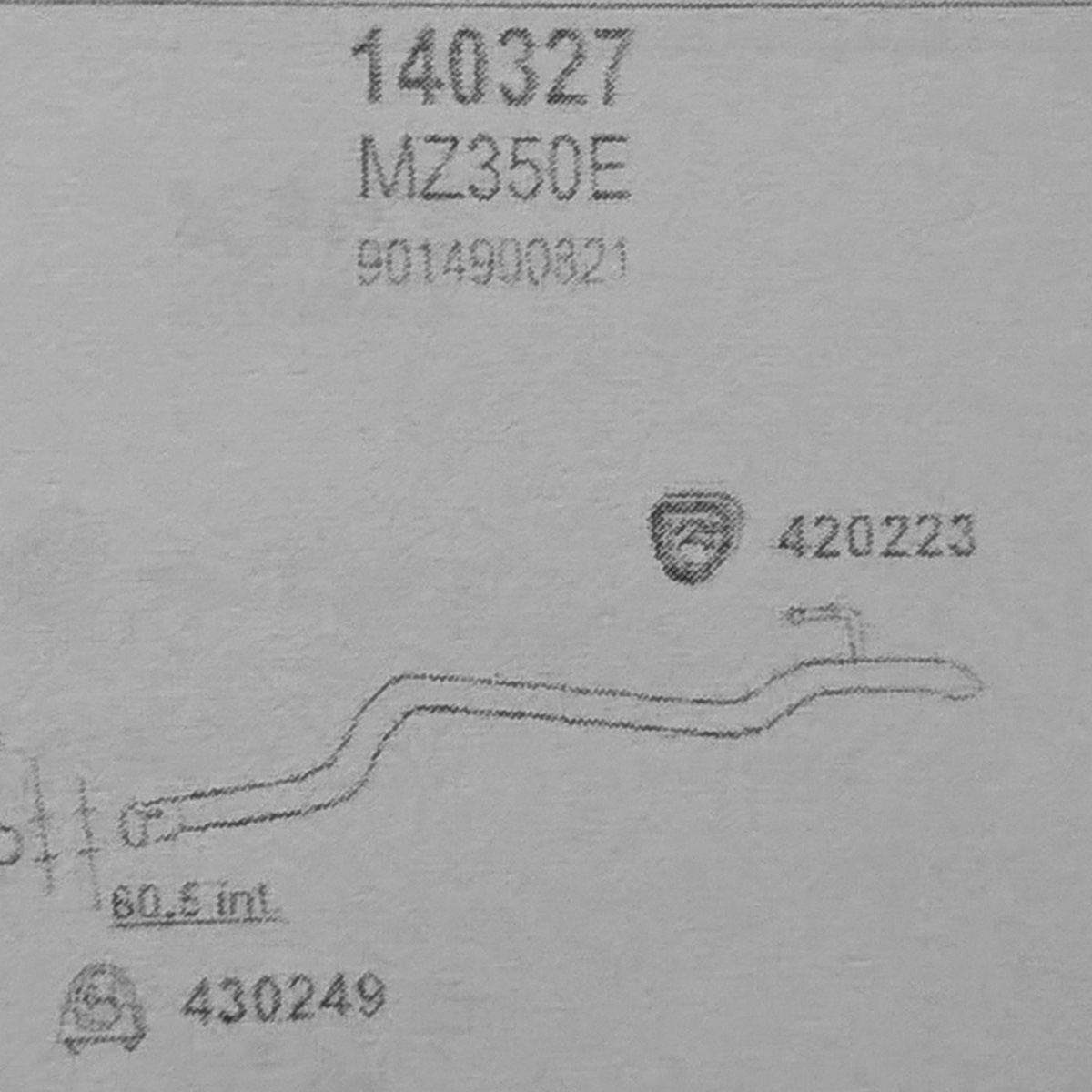 TOBA ESAPAMENT Teava finala MERCEDES SPRINTER 2,9TD, 212D, 312D, 412D, 95-