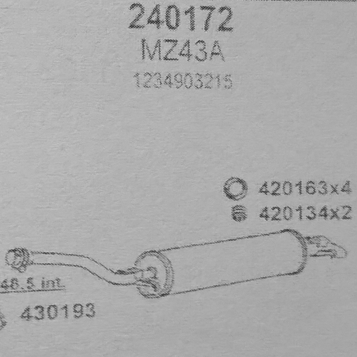 TOBA ESAPAMENT Finala MERCEDES 200, 80-80