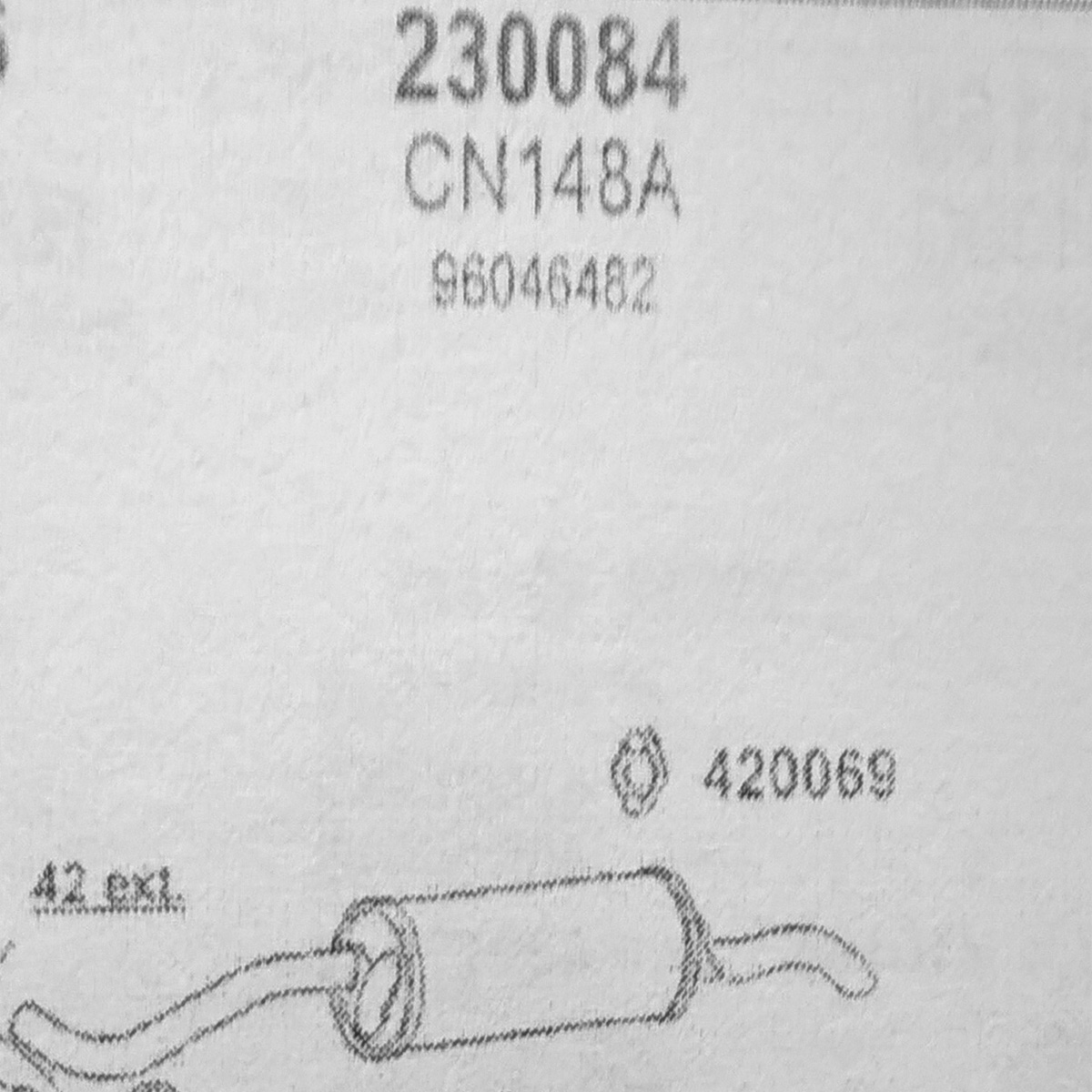 TOBA ESAPAMENT Finala CITROEN BX 14, 1,4, 88-91