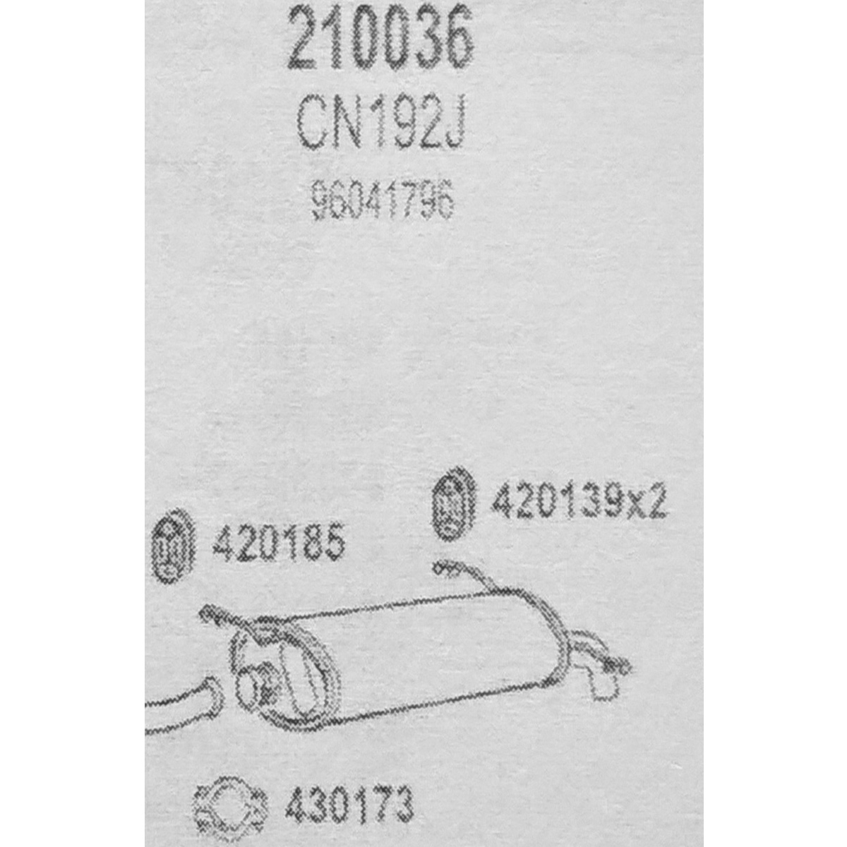 TOBA ESAPAMENT Finala CITROEN ZX, 1,1, 1,4, 91-