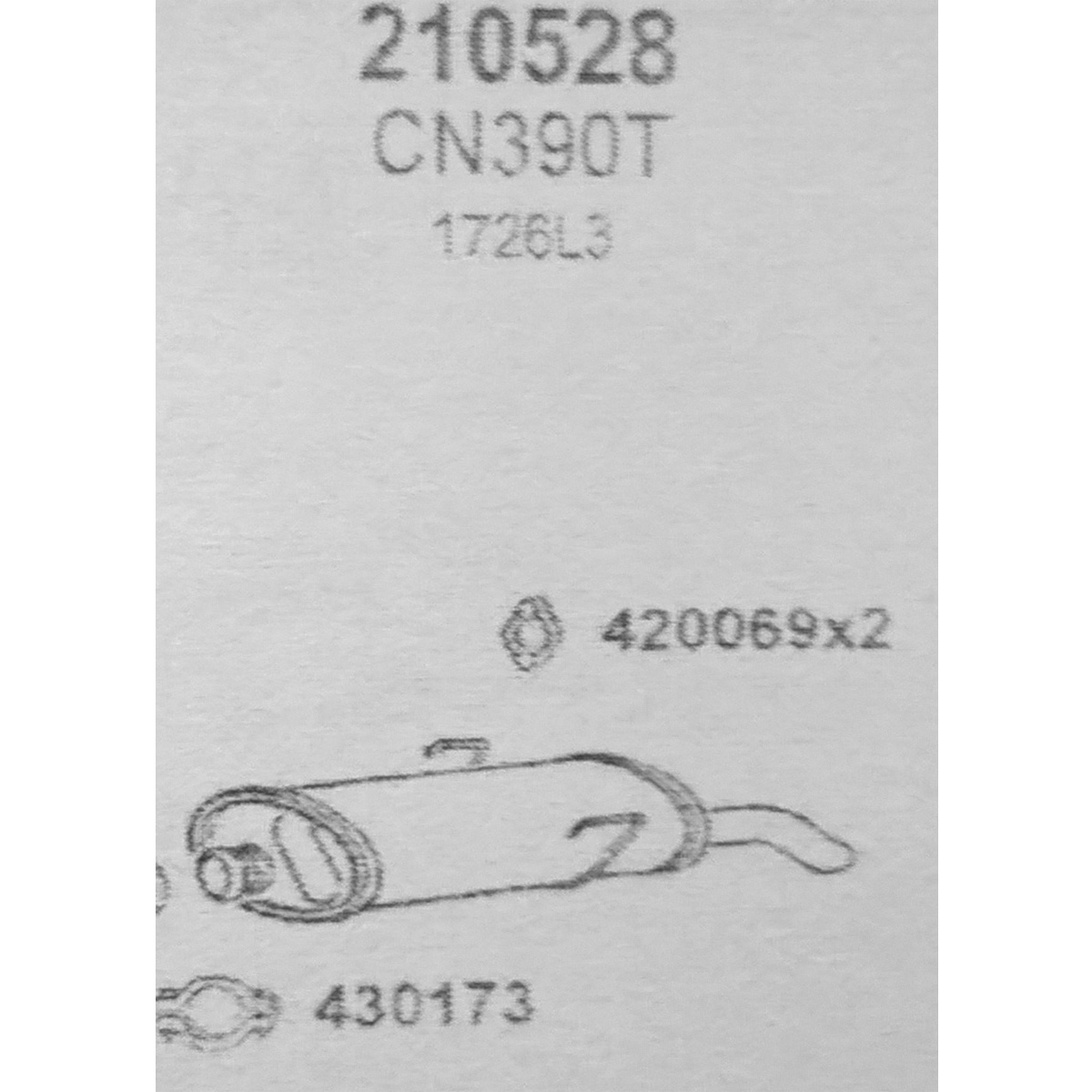 TOBA ESAPAMENT Finala CITROEN SAXO, 1,5D, 1,6i, 96-