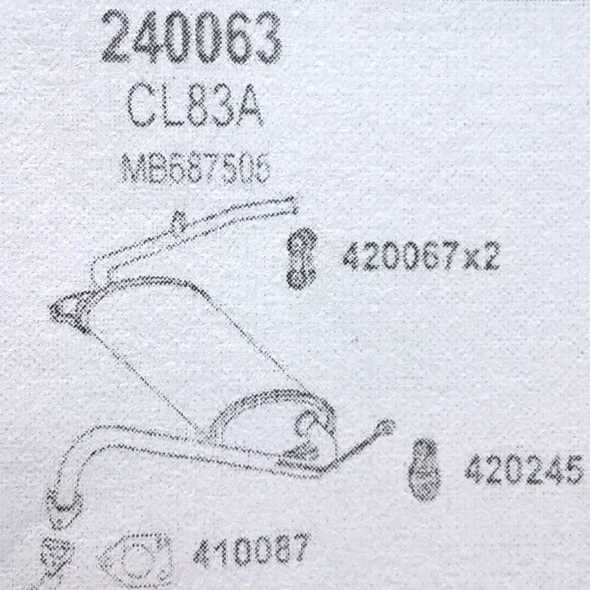 TOBA ESAPAMENT Finala MITSUBISHI LANCER, 1,5, 88-92